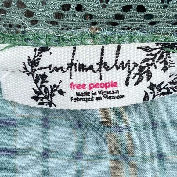 Free People Confidence Crop Camisole Green & Brown. Size XL. New with Tag (NWT) - Picture 8 of 14